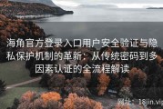 海角官方登录入口用户安全验证与隐私保护机制的革新：从传统密码到多因素认证的全流程解读