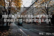 数据风暴：黑料资源每一波更新如何在网络上形成一场激烈的信息对决