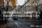 51黑料网全程直击：详细揭示一宗业内震动事件中隐秘交易的每个环节