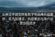 从麻豆传媒官网看数字化品牌升级案例：官方版建设、内容策划与用户运营协同进步