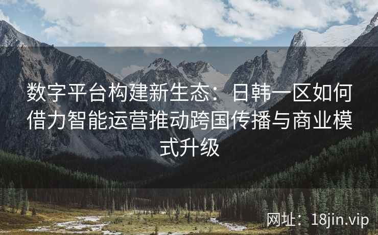 数字平台构建新生态：日韩一区如何借力智能运营推动跨国传播与商业模式升级