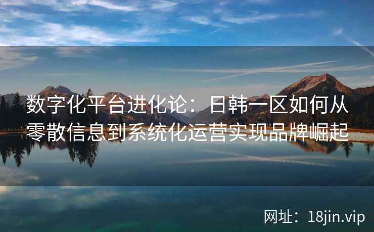 数字化平台进化论：日韩一区如何从零散信息到系统化运营实现品牌崛起
