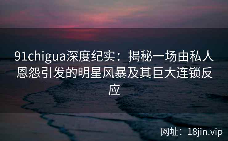 91chigua深度纪实：揭秘一场由私人恩怨引发的明星风暴及其巨大连锁反应