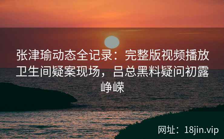 张津瑜动态全记录：完整版视频播放卫生间疑案现场，吕总黑料疑问初露峥嵘