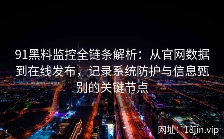 91黑料监控全链条解析：从官网数据到在线发布，记录系统防护与信息甄别的关键节点