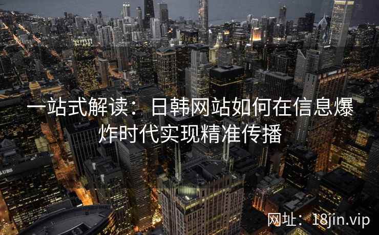 一站式解读：日韩网站如何在信息爆炸时代实现精准传播