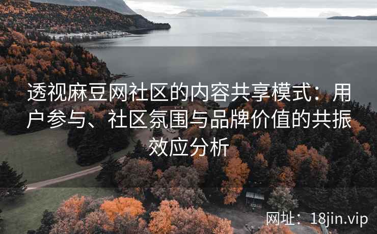 透视麻豆网社区的内容共享模式：用户参与、社区氛围与品牌价值的共振效应分析