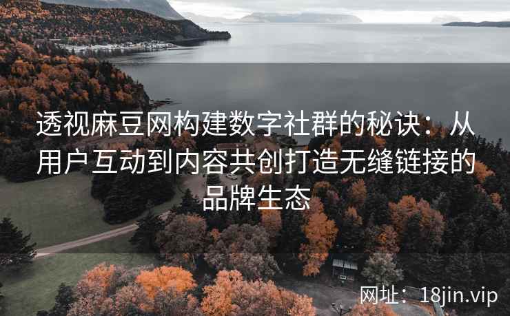 透视麻豆网构建数字社群的秘诀：从用户互动到内容共创打造无缝链接的品牌生态